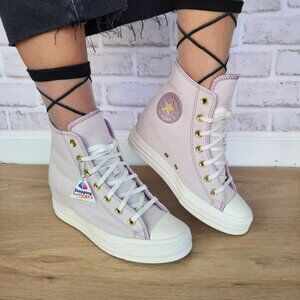 ⭐Converse Chuck Taylor Wedge Platform Hi 7.5 Womens shoes Sneaker Purple A12763C